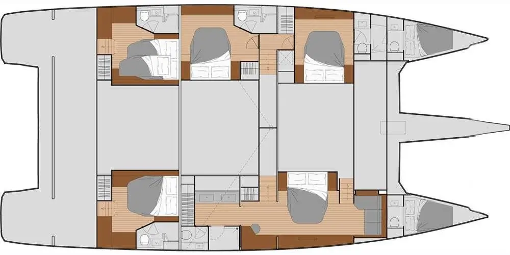 Alegria 67 Fountaine Pajot Layout 1