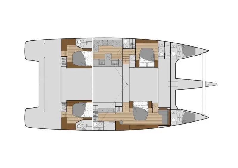 Alegria 67 Fountaine Pajot Layout 2